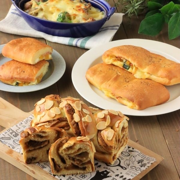 【秋めぐり対象】（手ごねなし）成形を楽しむ2種のパン～マーブルパンとサンドパン～