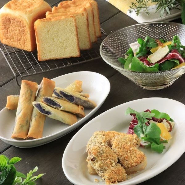 デリ風お惣菜とキューブ食パン～豆乳～