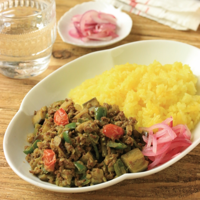 野菜たっぷりキーマカレー